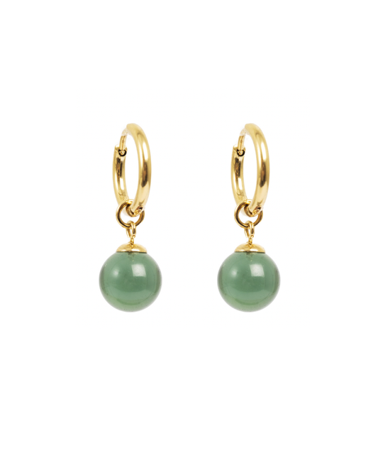 Hoops med glasskule, green, G