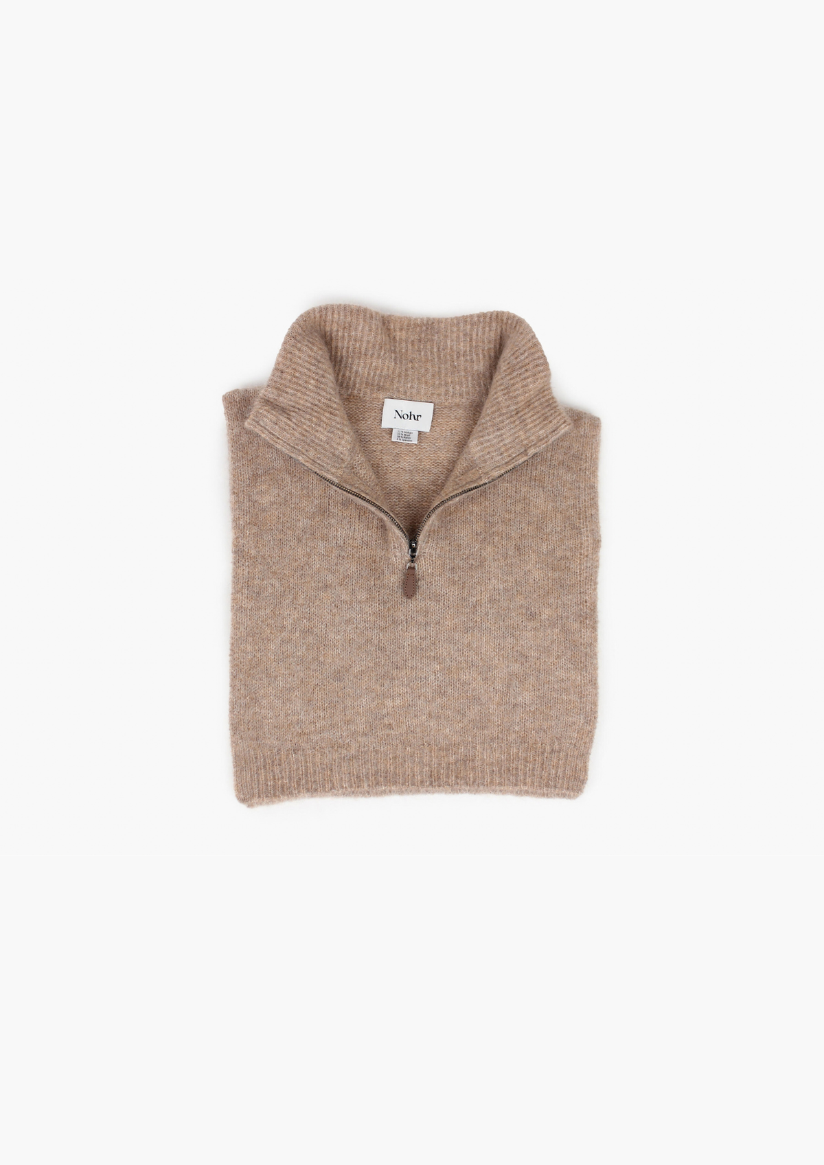Gabriella Zip Neck - Beige