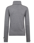 Last inn bilde i gallerivisning, Ruby Rollneck Pin Knit - Grey Melange
