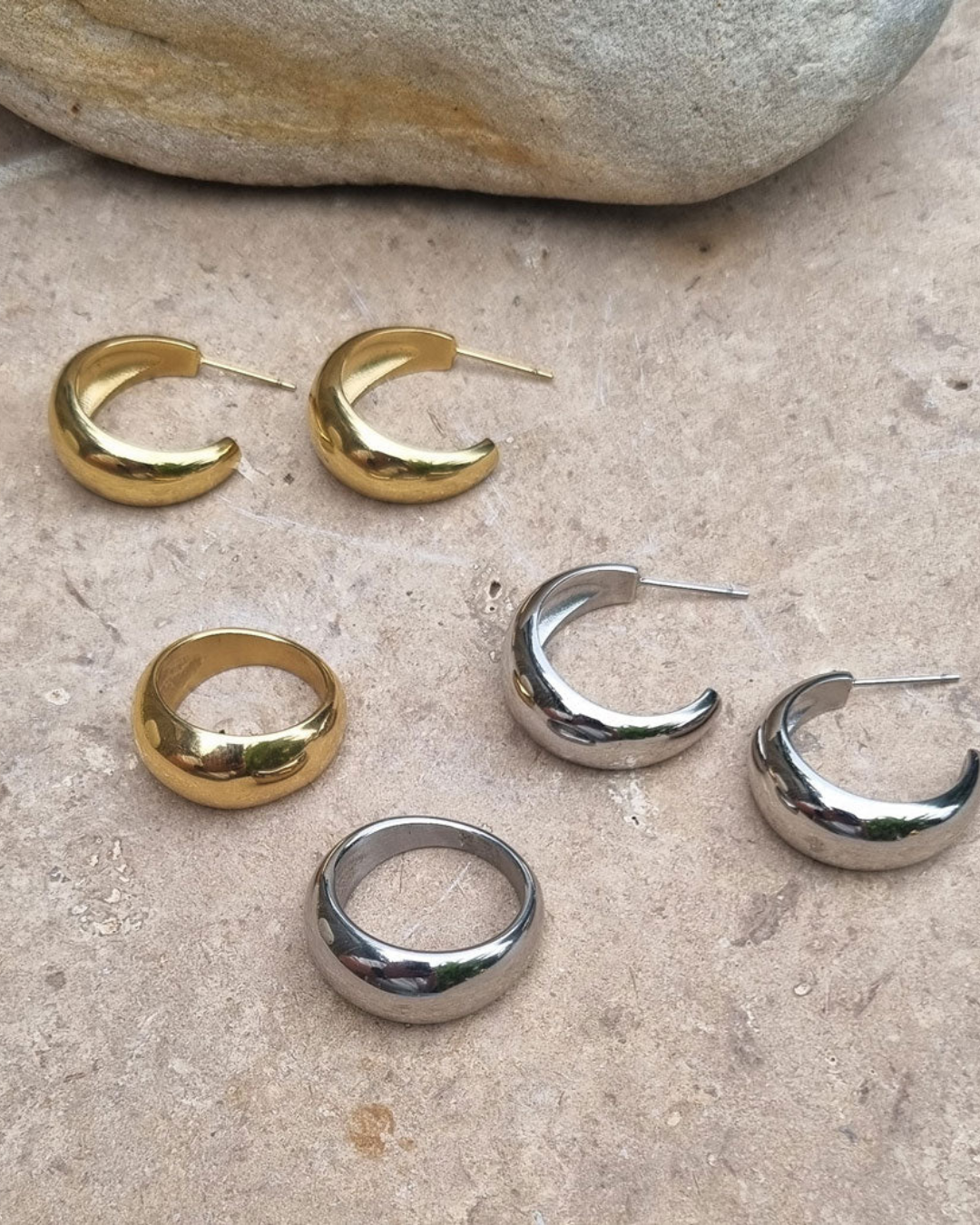 Earrings 24 mm, Steel S