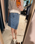 Load image into Gallery viewer, Denim Skjørt
