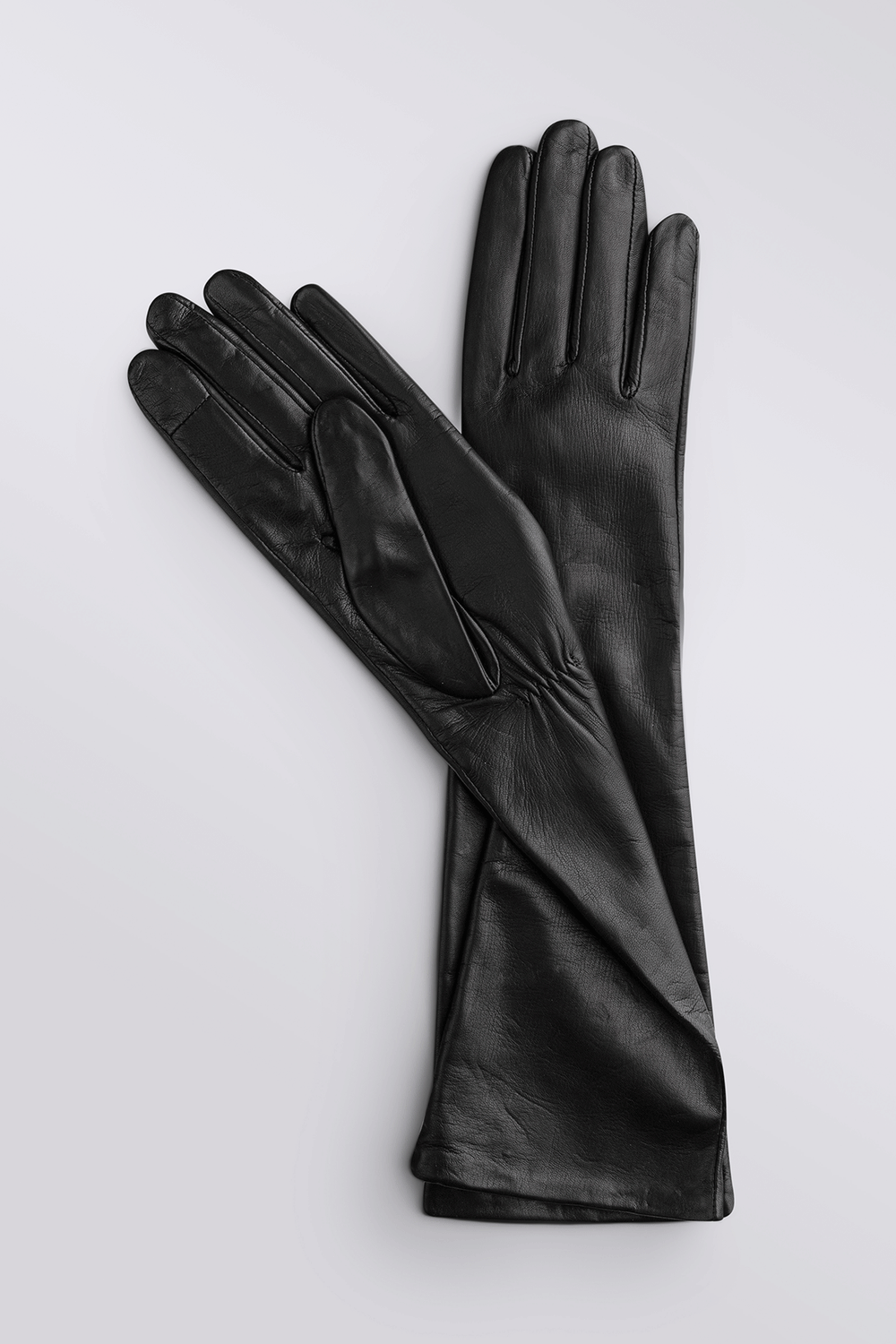 Essentials Long Black Gloves