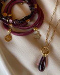 Last inn bilde i gallerivisning, Bracelet with stones, burgundy
