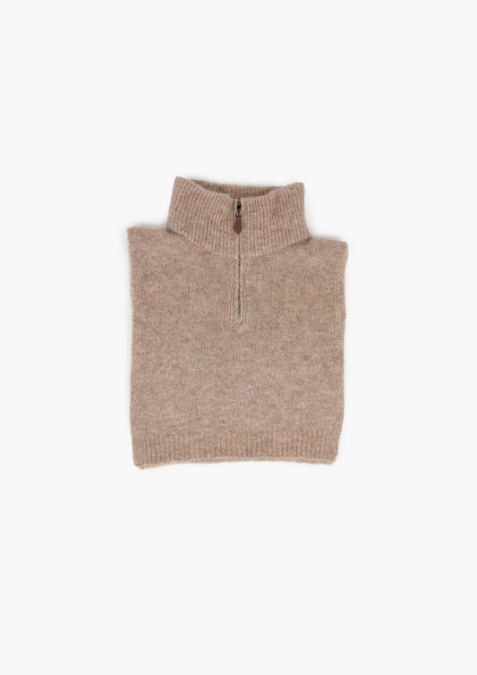 Gabriella Zip Neck - Beige