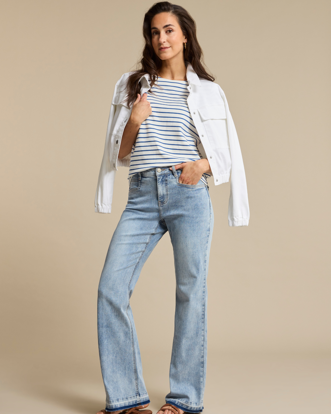 Terry Stripe Short Sleeve