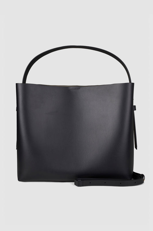 Leata Maxi Leather Bag Black