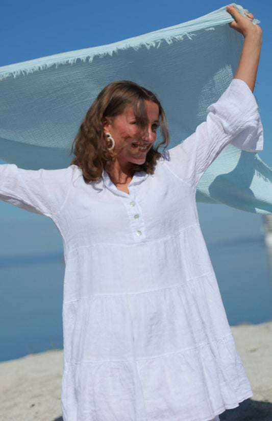 Wrinkled Cotton Scarf