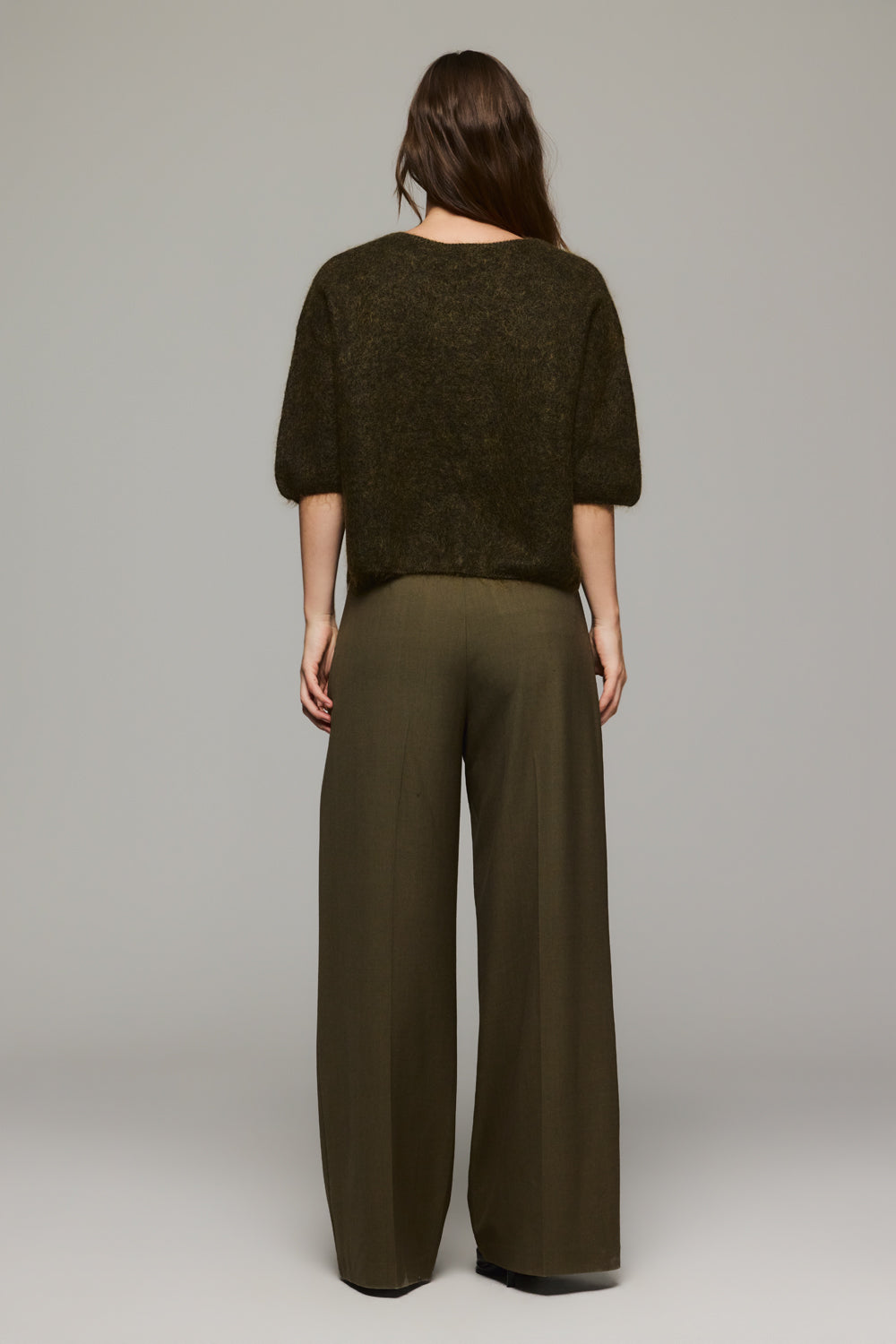 Natalia Wool Pant - Olive Night