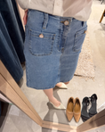 Load image into Gallery viewer, Denim Skjørt
