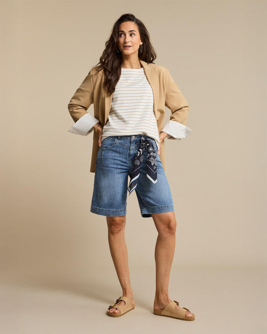 Terry Stripe Short Sleeve