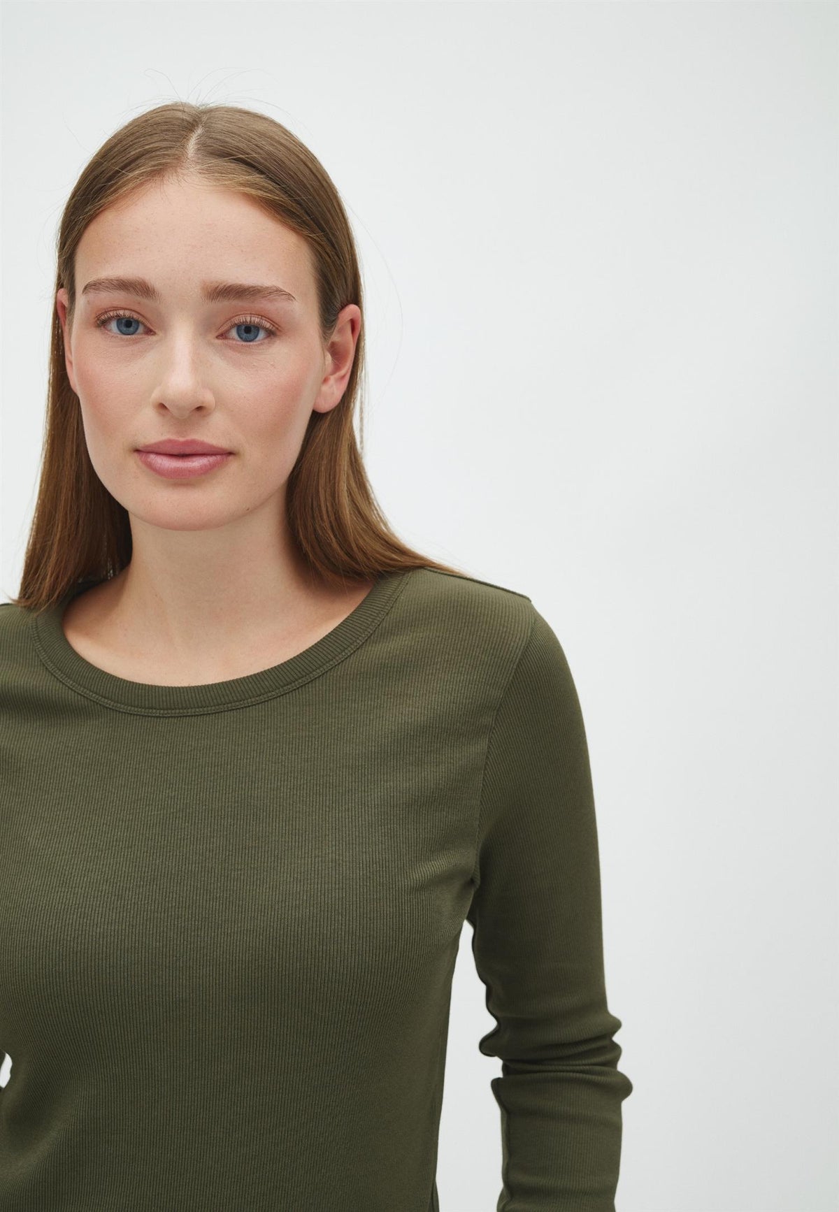 Otis LS-M, T-Shirt - Warm Olive Melange