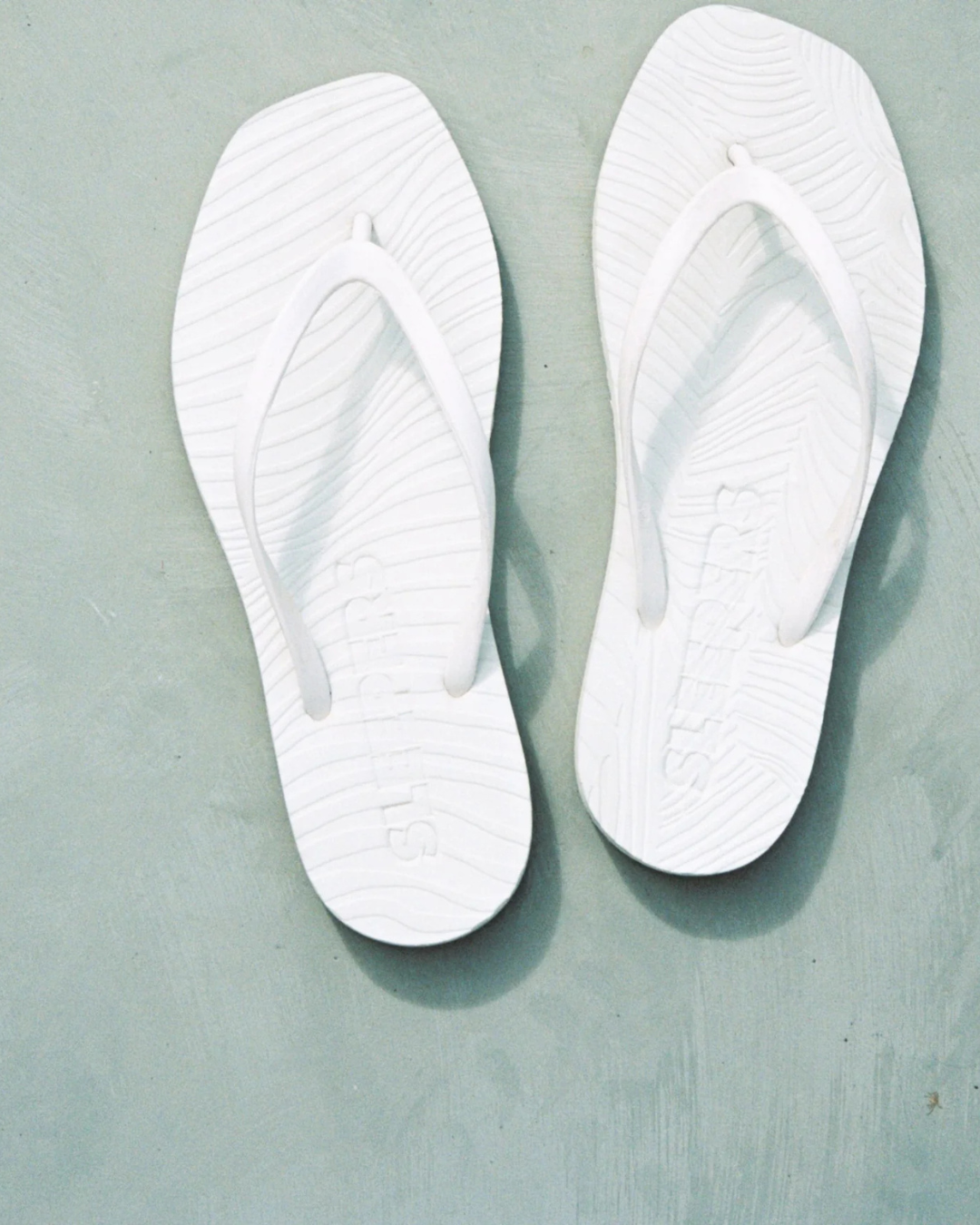 Tapered White Flip Flop