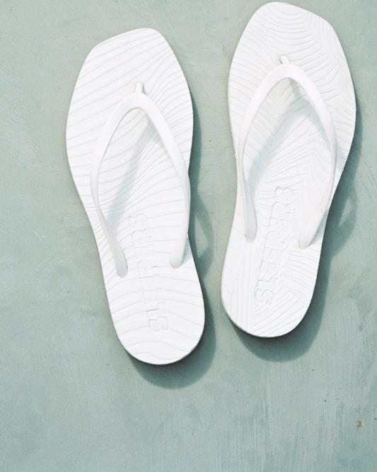 Tapered White Flip Flop