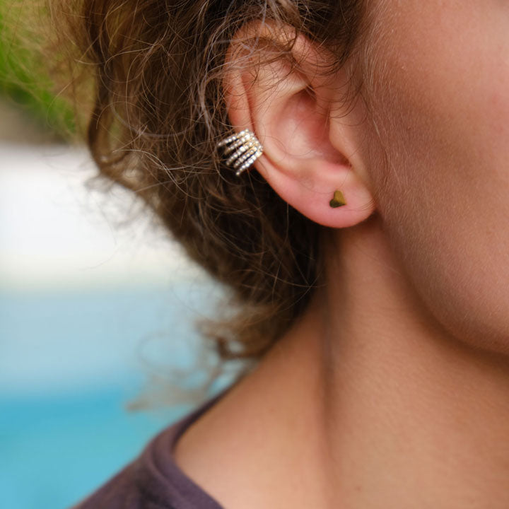 Sett med fire øredobber, hjerte, G