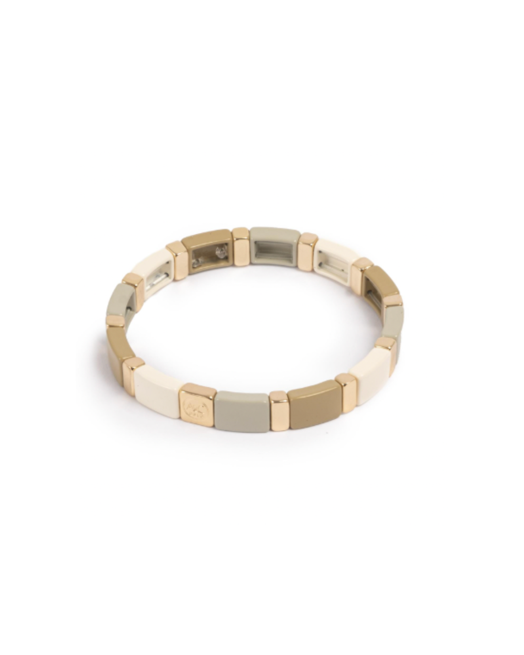 Emaljert armbånd Beige