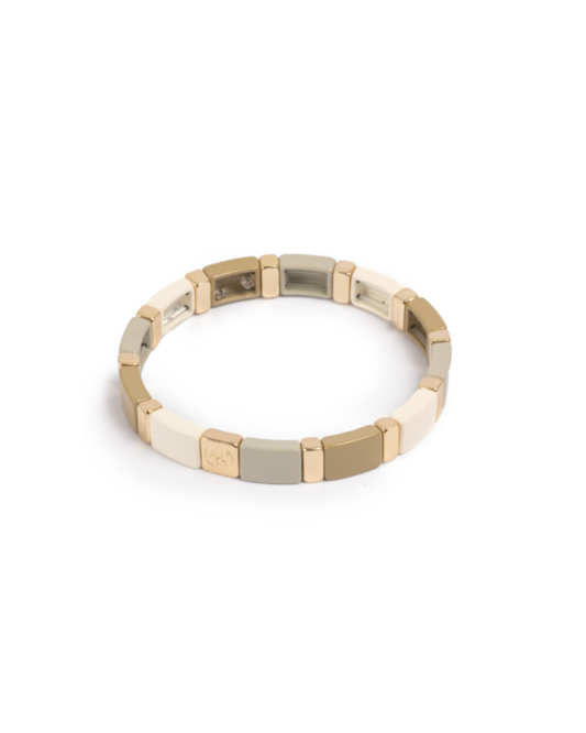 Emaljert armbånd Beige