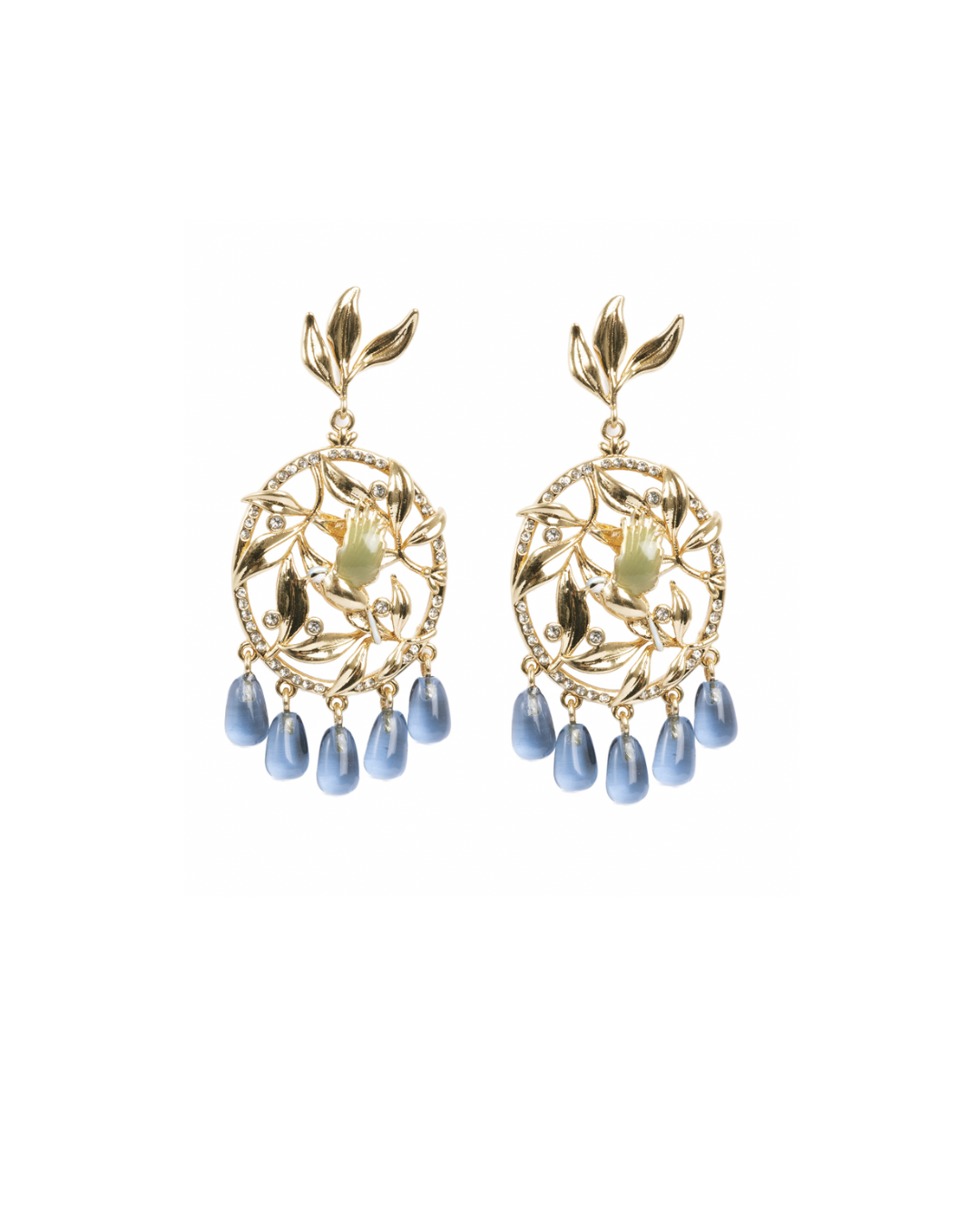 Statement-øredobber, Blue Tit