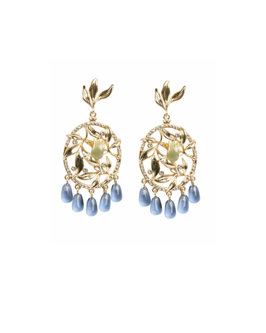 Statement-øredobber, Blue Tit