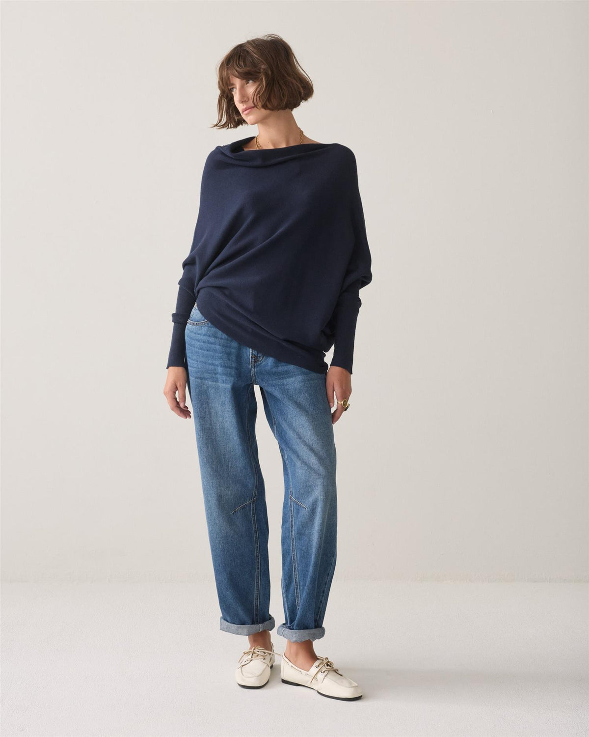 Asymmetric Jumper - Midnight Blue