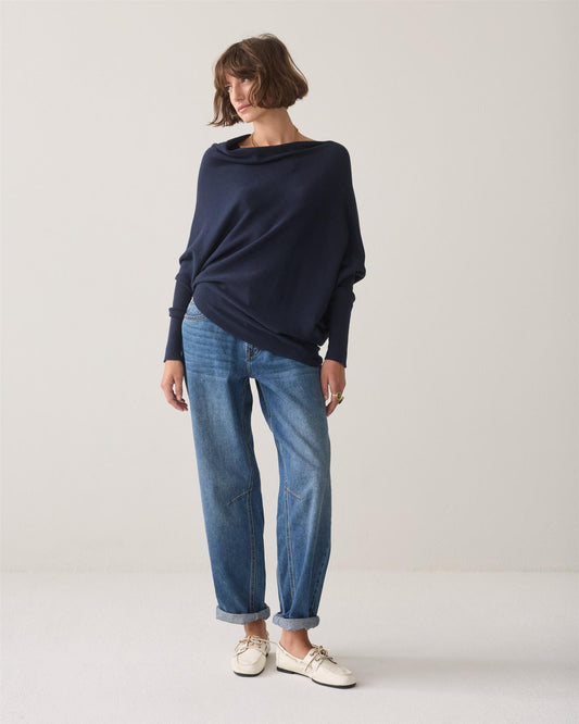 Asymmetric Jumper - Midnight Blue