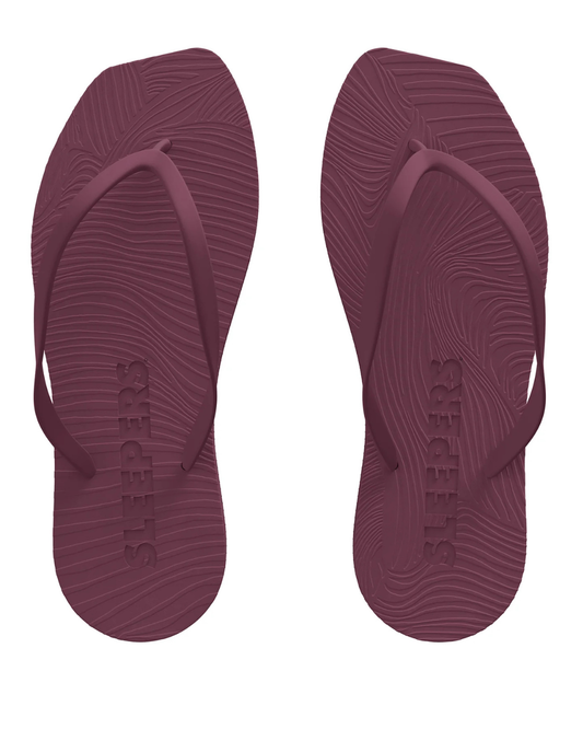 Tapered Burgundy Flip Flop