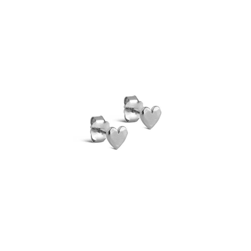 Heart Studs Silver