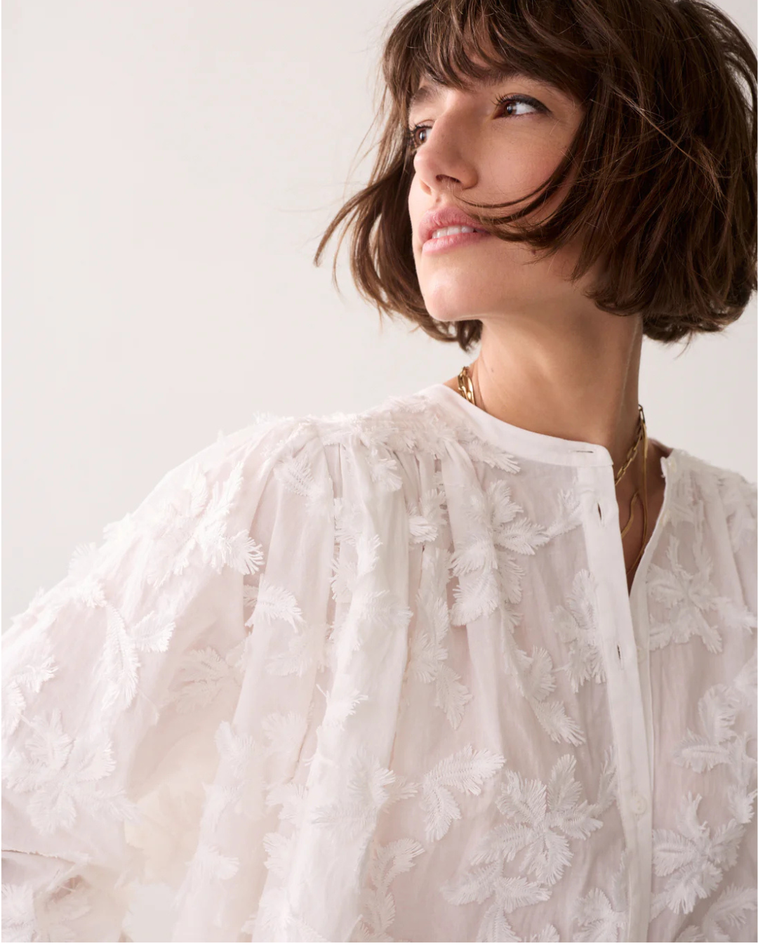 3D cotton blouse