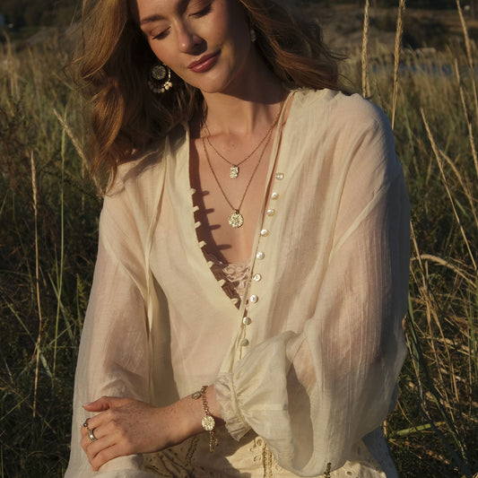 Kort kjede med rundt anheng, Solstice G