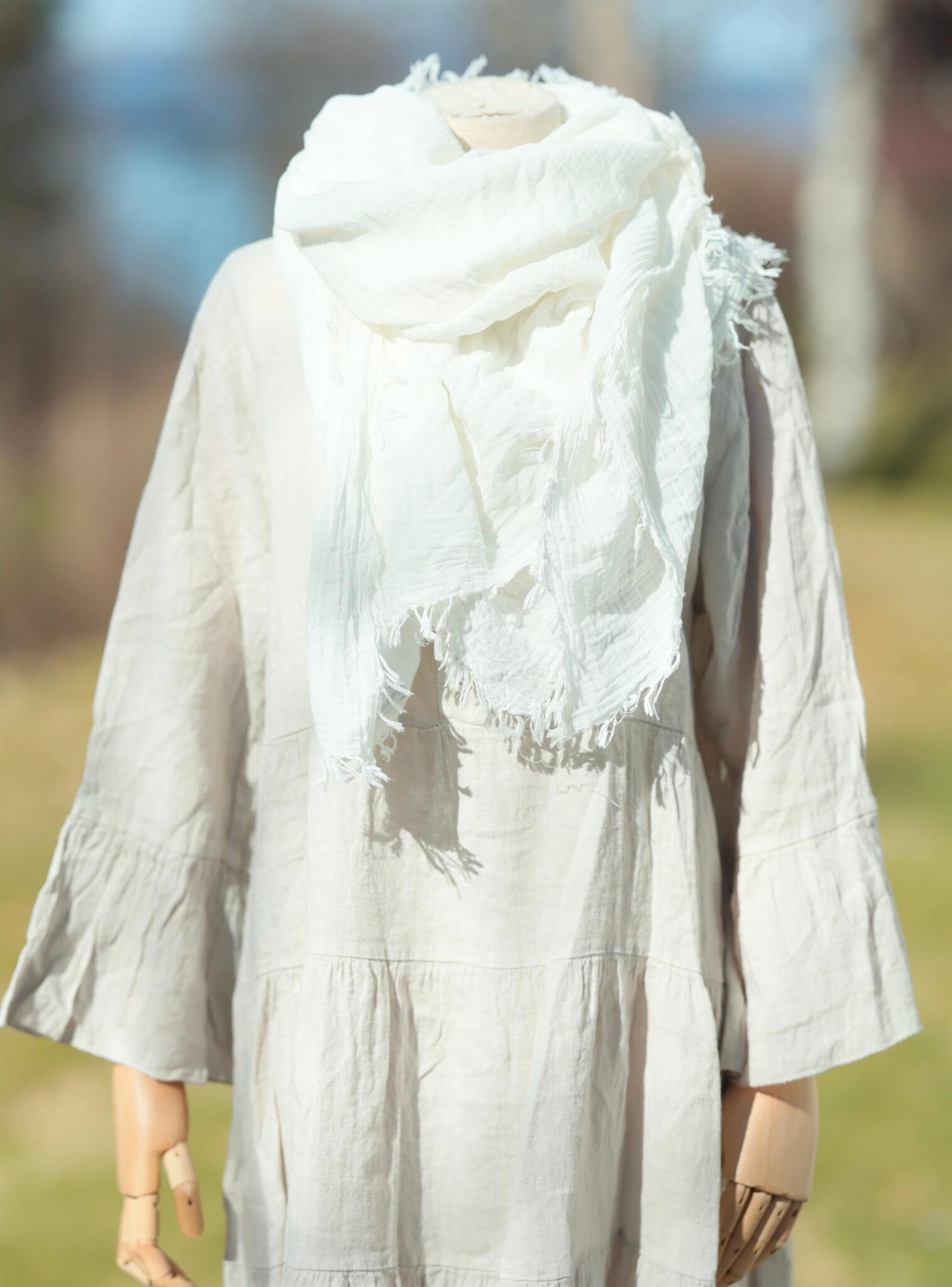 Wrinkled Cotton Scarf