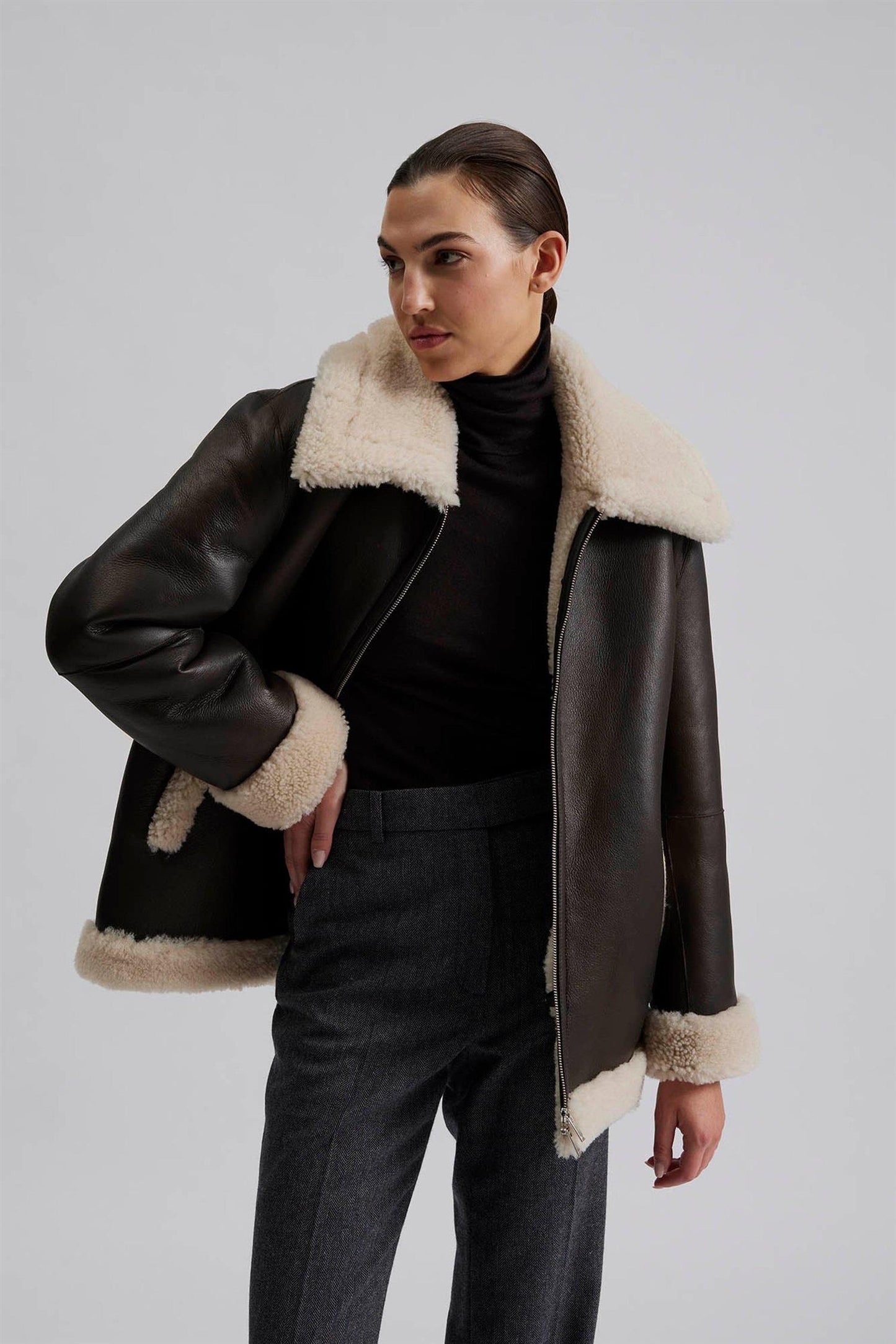 Alisson Oversized Shearling Jacket