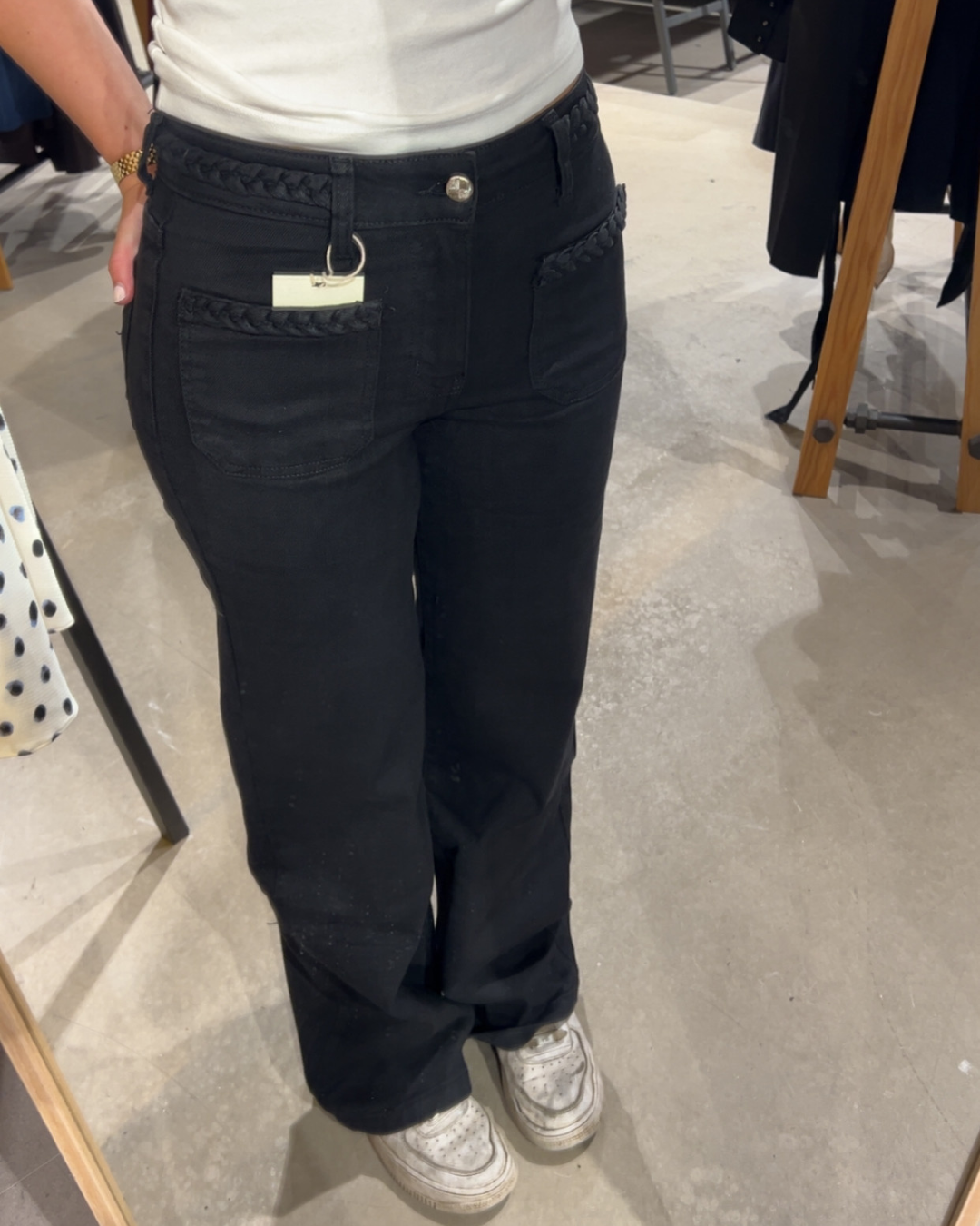 Bootcut Jean - Stretch Flettedetalj