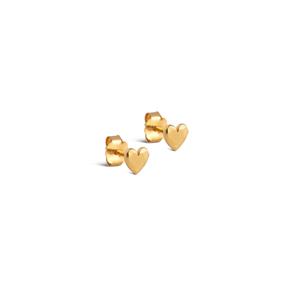 Heart Studs Gold