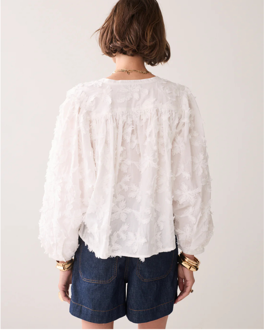 3D cotton blouse