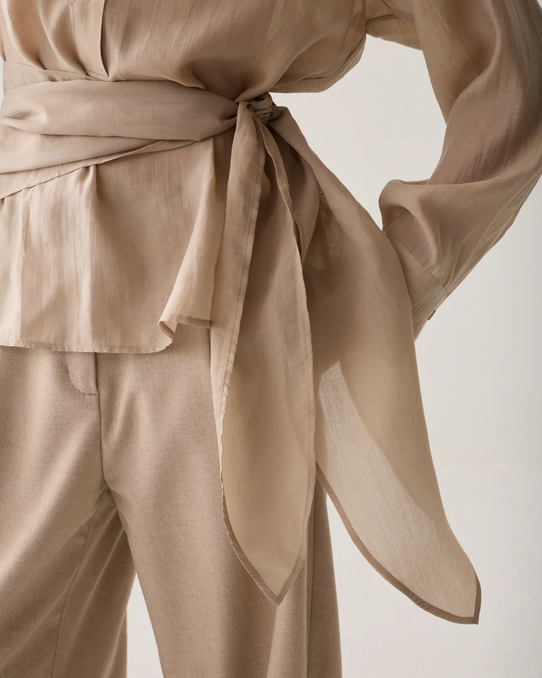 Wrap top in lyocell blend