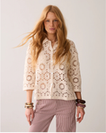 Load image into Gallery viewer, Crocheted cardigan in 100% cotton
