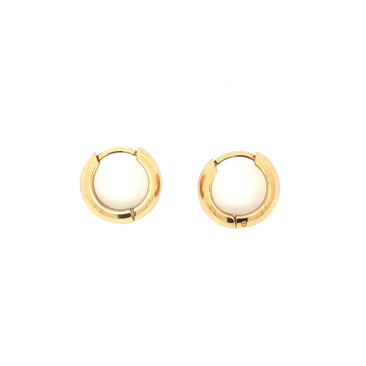 Øreringer,13 mm, Steel Soft G