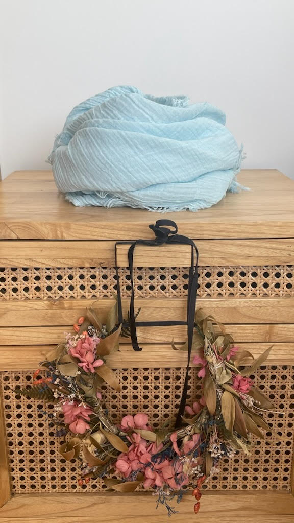 Wrinkled Cotton Scarf