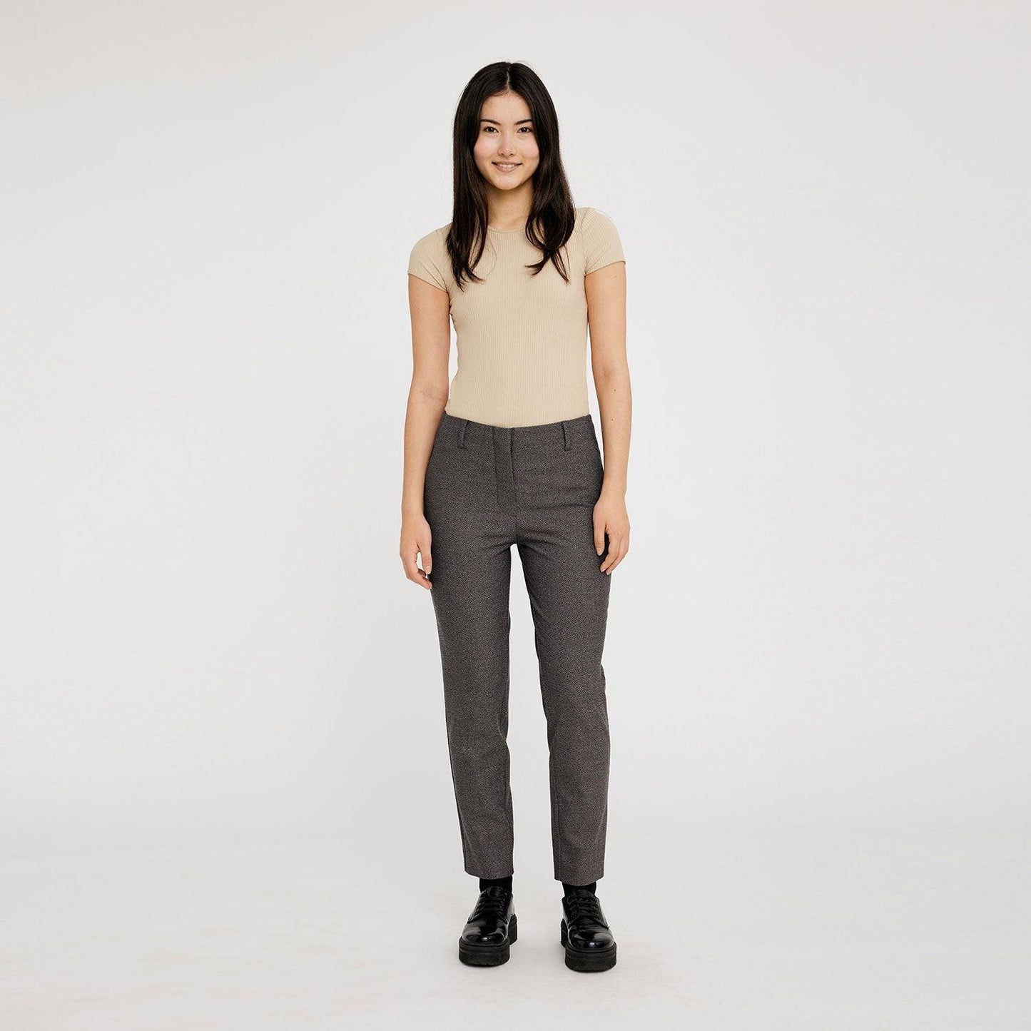 Julia - Sepia Herringbone